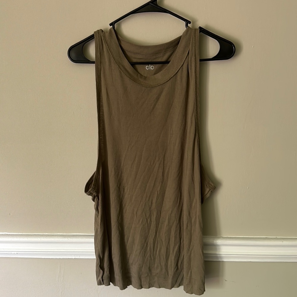 ALO olive green tank-top